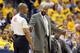 INDIANAPOLIS, IN - MAY 18: Mike Woodson the head coach of the New York Knicks complains about an officals call during the game against the Indiana Pacers during Game Six of the Eastern Conference Semifinals of the 2013 NBA Playoffs at Bankers Life Fieldhouse on May 18, 2013 in Indianapolis, Indiana. NOTE TO USER: User expressly acknowledges and agrees that, by downloading and or using this photograph, User is consenting to the terms and conditions of the Getty Images License Agreement. (Photo by Andy Lyons/Getty Images)