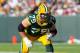 Sep 9, 2012; Green Bay, WI, USA; Green Bay Packers offensive tackle Bryan Bulaga (75) during the game against the San Francisco 49ers at Lambeau Field. The 49ers defeated the Packers 30-22. Mandatory Credit: Jeff Hanisch-USA TODAY Sports