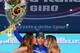 NAPLES, ITALY - MAY 04: Giovanni Visconti of Italy and the Movistar Team took the Mountains jersey after stage one of the 2013 Giro d'Italia from Naples to Naples on May 4, 2013 in Naples, Italy. (Photo by Bryn Lennon/Getty Images)
