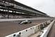 May 18, 2013; Indianapolis, IN, USA; Indy Car Series driver Ed Carpenter takes the checkered flag and makes the shoot out after having the 5th fastest speed on pole day for the 2013 Indianapolis 500 at Indianapolis Motor Speedway. Mandatory Credit: Brian Spurlock-USA TODAY Sports
