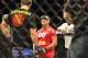 May 18, 2013; Jaragua do Sul, BRAZIL; Vitor Belfort (red shorts) celebrates after defeating Luke Rockhold (blue shorts) during UFC on FX 8 at ARena Jaragua. Mandatory Credit: Jason da Silva-USA TODAY Sports