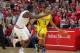 Feb 2 2013, Bloomington, USA; Michigan Wolverines guard Trey Burke (3) controls the ball as Indiana Hoosiers guard Victor Oladipo (4) defends at Assembly Hall. Indiana won 81-73. Mandatory Credit: Brian Spurlock-USA TODAY Sports