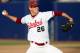 June 3, 2011; Fullerton, CA, USA; Stanford Cardinal pitcher Mark Appel pitches against the Kansas State Wildcats during the ninth inning of the Fullerton regional of the 2011 NCAA baseball tournament at Goodwin Field. Mandatory Credit: Jake Roth-USA TODAY Sports