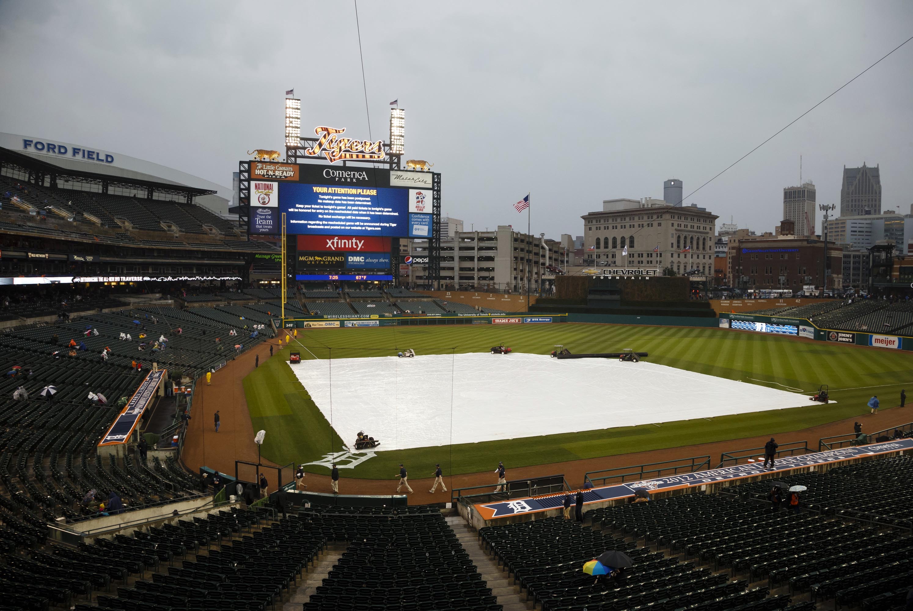 Tigers' Comerica Park hosts soccer match