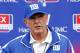 May 22, 2013; East Rutherford, NJ, USA; New York Giants head coach Tom Coughlin addresses the media at the conclusion of organized team activities at the Giants Timex Performance Center. Mandatory Credit: Jim O'Connor-USA TODAY Sports