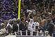 Feb 3, 2013; New Orleans, LA, USA; Super Bowl MVP Joe Flacco raises the Vince Lombardi Trophy after winning Super Bowl XLVII at the Mercedes-Benz Superdome. Mandatory Credit: Chuck Cook-USA TODAY Sports