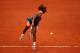 PARIS, FRANCE - MAY 26: Serena Williams of the United States of America serves in her Women's Singles match against Anna Tatishvili of Georgia during day one of the French Open at Roland Garros on May 26, 2013 in Paris, France. (Photo by Clive Brunskill/Getty Images)