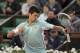 May 28, 2013; Paris, France; Novak Djokovic (SRB) reacts during his match against David Goffin (BEL) on day three of the 2013 French Open at Roland Garros. Mandatory Credit: Susan Mullane-USA TODAY Sports