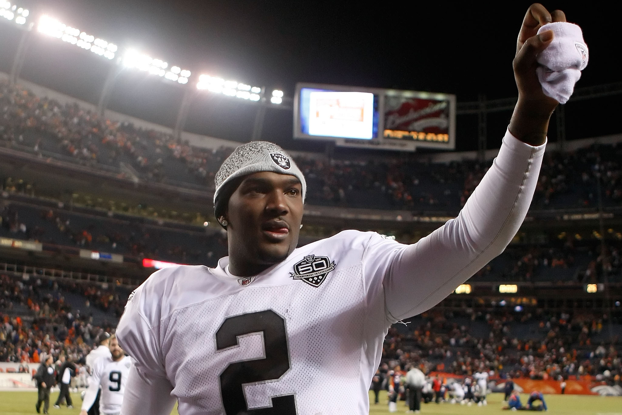 Oakland raiders quarterback jamarcus russell hi-res stock