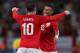RIO DE JANEIRO, BRAZIL - JUNE 02: Wayne Rooney of England celebrates scoring the second goal with Alex Oxlade Chamberlain during the International Friendly match between Brazil and England at Maracana on June 2, 2013 in Rio de Janeiro, Brazil. (Photo by Friedemann Vogel/Getty Images)