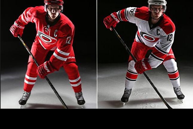 New NHL Carolina Hurricanes old time jersey style mid weight