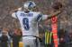 GREEN BAY, WI - DECEMBER 09: Matthew Stafford #9 of the Detroit Lions celebrates scoring a touchdown against the Green Bay Packers at Lambeau Field on December 9, 2012 in Green Bay, Wisconsin. The Packers defeated the Lions 27-20. (Photo by Jonathan Daniel/Getty Images)