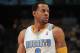 DENVER, CO - APRIL 30: Andre Iguodala #9 of the Denver Nuggets looks on during a break in the action against the Golden State Warriors during Game Five of the Western Conference Quarterfinals of the 2013 NBA Playoffs at the Pepsi Center on April 30, 2013 in Denver, Colorado. The Nuggets defeated the Warriors 107-100. NOTE TO USER: User expressly acknowledges and agrees that, by downloading and or using this photograph, User is consenting to the terms and conditions of the Getty Images License Agreement. (Photo by Doug Pensinger/Getty Images)