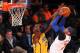 May 5, 2013; New York, NY, USA; New York Knicks forward Carmelo Anthony (7) takes a shot against Indiana Pacers center Roy Hibbert (55) at Madison Square Garden. Mandatory Credit: Danny Wild-USA TODAY Sports