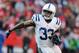 Dec 23, 2012; Kansas City, MO, USA; Indianapolis Colts running back Vick Ballard (33) carries the ball against the Kansas City Chiefs in the second half at Arrowhead Stadium. The Colts won the game 20-13. Mandatory Credit: John Rieger-USA TODAY Sports