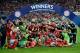 May 25, 2013; London, UNITED KINGDOM; Bayern Munich players and coaches pose for a team photo after the Champions League final against Borussia Dortmund at Wembley Stadium. Bayern Munich won 2-1. Mandatory Credit: Matthias Hangst/Witters Sport via USA TODAY Sports