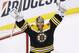 Jun 5, 2013; Boston, MA, USA; Boston Bruins goalie Tuukka Rask (40) celebrates defeating the Pittsburgh Penguins 1-0 in game four of the Eastern Conference finals of the 2013 Stanley Cup Playoffs at TD Garden to advance to the Stanley Cup Finals. Mandatory Credit: Greg M. Cooper-USA TODAY Sports
