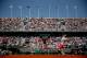 PARIS, FRANCE - JUNE 07: Rafael Nadal of Spain serves during the men's singles semi-final match against Novak Djokovic of Serbia on day thirteen of the French Open at Roland Garros on June 7, 2013 in Paris, France. (Photo by Matthew Stockman/Getty Images)