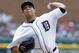 DETROIT, MI - JUNE 9: Jose Alvarez #52 of the Detroit Tigers pitches against the Cleveland Indians in the first inning at Comerica Park on June 9, 2013 in Detroit, Michigan. (Photo by Duane Burleson/Getty Images)