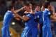TEL AVIV, ISRAEL - JUNE 08: Manolo Gabbiadini (2L) of Italy celebrates his team's third goal with team mate Alessandro Florenzi during the UEFA European U21 Championship Group A match between Italy and Israel at Bloomfield Stadium on June 8, 2013 in Tel Aviv, Israel. (Photo by Alex Grimm/Getty Images)