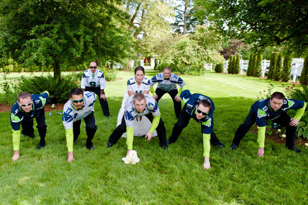 Happy Couple Enjoy Sensational Seahawks-Themed Wedding, News, Scores,  Highlights, Stats, and Rumors