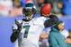 Dec 30, 2012; East Rutherford, NJ, USA; Philadelphia Eagles quarterback Michael Vick (7) prior to the game against the New York Giants at MetLife Stadium. Mandatory Credit: Jim O'Connor-USA TODAY Sports