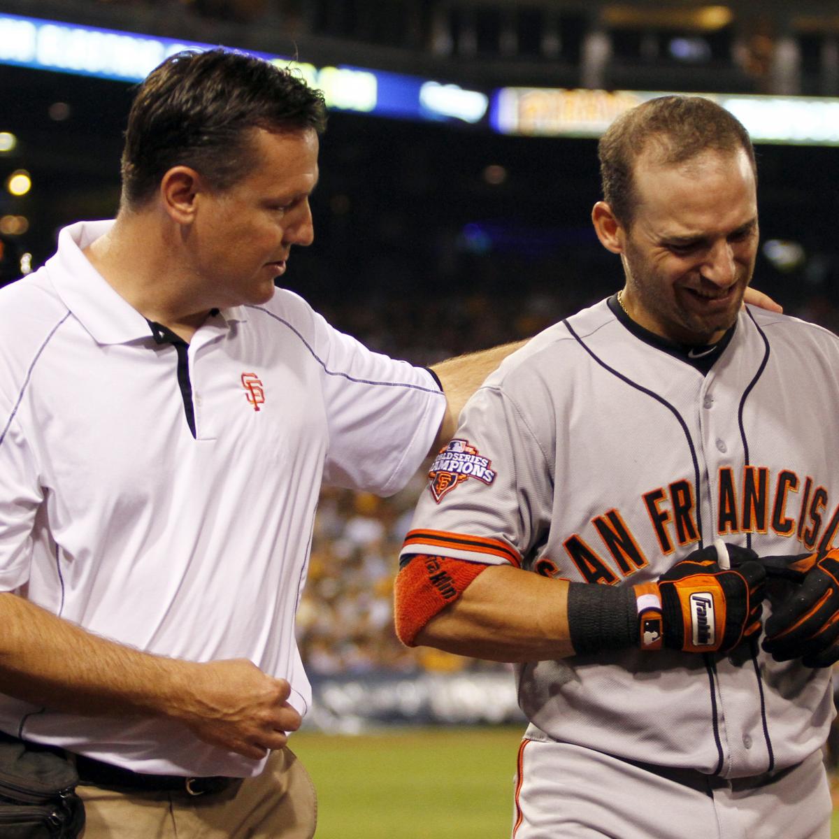 Giants' second baseman Marco Scutaro reacts after hitting a double in  News Photo - Getty Images