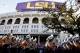 November 3, 2012; Baton Rouge, LA, USA; LSU Tigers band performs outside prior to kickoff of a game against the Alabama Crimson Tide at Tiger Stadium. Mandatory Credit: Derick E. Hingle-USA TODAY Sports