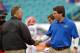 Oct 27, 2012; Jacksonville, FL, USA; Florida Gators head coach Will Muschamp and Georgia Bulldogs head coach Mark Richt shake hands before the game at EverBank Field. Mandatory Credit: Rob Foldy-USA TODAY Sports