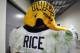 November 18, 2012; Pittsburgh, PA, USA; Baltimore Ravens running back Ray Rice (27) wears a terrible towel on his head as he returns to the locker room after the Baltimore Ravens defeated the Pittsburgh Steelers at Heinz Field. The Pittsburgh Steelers won 13-10. Mandatory Credit: Charles LeClaire-USA TODAY Sports