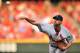 Adam Wainwright delivers a pitch in a game against Cincinnati on June 7.