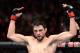 Mar 16, 2013; Montreal, Quebec, CAN; Carlos Condit prior to the start of the third round of his main card bout against Johny Hendricks (not pictured) at UFC 158 at the Bell Centre. Mandatory Credit: Eric Bolte-USA TODAY Sports