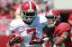 Apr 20, 2013; Tuscaloosa, AL, USA; Alabama Crimson Tide White Team wide receiver Kenny Bell (7) carries the ball during the annual A-Day game at Bryant Denny Stadium. Mandatory Credit: Marvin Gentry-USA TODAY Sports