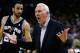OAKLAND, CA - FEBRUARY 22: Head coach Gregg Popovich of the San Antonio Spurs shouts to his team during their loss to the Golden State Warriors at Oracle Arena on February 22, 2013 in Oakland, California. NOTE TO USER: User expressly acknowledges and agrees that, by downloading and or using this photograph, User is consenting to the terms and conditions of the Getty Images License Agreement. (Photo by Ezra Shaw/Getty Images)