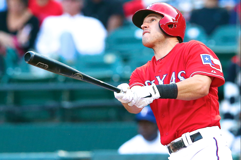 Texas Rangers second baseman Ian Kinsler rounds the bases after