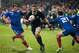 CHRISTCHURCH, NEW ZEALAND - JUNE 15: Kieran Read of the All Blacks is tackled by Brice Dulin of France during the International Test match between the New Zealand All Blacks and France at AMI Stadium on June 15, 2013 in Christchurch, New Zealand. (Photo by Joseph Johnson/Getty Images)