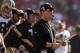 SAN FRANCISCO, CA - JANUARY 14: Head coach Sean Payton of the New Orleans Saints watches play from the sidelines the NFC Divisional playoff game against the San Francisco 49ers at Candlestick Park on January 14, 2012 in San Francisco, California. The 49ers won with a score of 36-32. (Photo by Ezra Shaw/Getty Images)