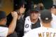 PITTSBURGH, PA - JUNE 11: Gerrit Cole #45 of the Pittsburgh Pirates is welcomed from the bullpen by teammates before the game against the San Francisco Giants on June 11, 2013 at PNC Park in Pittsburgh, Pennsylvania. (Photo by Justin K. Aller/Getty Images)
