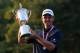 ARDMORE, PA - JUNE 16: Justin Rose of England celebrates with the U.S. Open trophy after winning the 113th U.S. Open at Merion Golf Club on June 16, 2013 in Ardmore, Pennsylvania. (Photo by Andrew Redington/Getty Images)