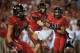 LINCOLN, NE - SEPTEMBER 29: Quarterback Taylor Martinez #3 of the Nebraska Cornhuskers hands the ball to running back Ameer Abdullah #8 during their game at Memorial Stadium on September 29, 2012 in Lincoln, Nebraska. Nebraska won 30-27. (Photo by Eric Francis/Getty Images)