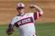 Jun 8, 2013; Raleigh, NC, USA; North Carolina State Wolfpack pitcher Carlos Rodon delivers a pitch against the Rice Owls during the Raleigh super regional of the 2013 NCAA baseball tournament at Doak Field. North Carolina State defeated Rice 4-3. Mandatory Credit: Jeremy Brevard-USA TODAY Sports