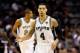 SAN ANTONIO, TX - JUNE 16: Danny Green #4 of the San Antonio Spurs reacts after making a three-pointer in the third quarter against the Miami Heat during Game Five of the 2013 NBA Finals at the AT&T Center on June 16, 2013 in San Antonio, Texas. NOTE TO USER: User expressly acknowledges and agrees that, by downloading and or using this photograph, User is consenting to the terms and conditions of the Getty Images License Agreement. (Photo by Kevin C. Cox/Getty Images)