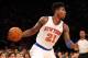 Apr 14, 2013; New York, NY, USA; New York Knicks small forward Iman Shumpert (21) looks to pass during the first quarter against the Indiana Pacers at Madison Square Garden. Mandatory Credit: Anthony Gruppuso-USA TODAY Sports