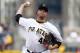 PITTSBURGH, PA - JUNE 11: Gerrit Cole #45 of the Pittsburgh Pirates pitches in his first major league start in the first inning against the San Francisco Giants during the game on June 11, 2013 at PNC Park in Pittsburgh, Pennsylvania. (Photo by Justin K. Aller/Getty Images)