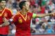 JERUSALEM, ISRAEL - JUNE 18: Thiago Alcantara (front) of Spain celebrates his team's second goal with team mate Alvaro Morata during the UEFA European U21 Championship final match between Italy and Spain at Teddy Stadium on June 18, 2013 in Jerusalem, Israel. (Photo by Alex Grimm/Getty Images)