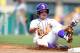 May 31, 2013; Baton Rouge, LA, USA; LSU Tigers infielder Alex Bregman (30) slides safely into third base during the first inning of the Baton Rouge regional of the 2013 NCAA baseball tournament against the Jackson State Tigers at Alex Box Stadium. Mandatory Credit: Crystal LoGiudice-USA TODAY Sports