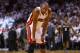 MIAMI, FL - JUNE 18: Chris Bosh #1 of the Miami Heat reacts late in the fourth quarter while taking on the San Antonio Spurs during Game Six of the 2013 NBA Finals at AmericanAirlines Arena on June 18, 2013 in Miami, Florida. NOTE TO USER: User expressly acknowledges and agrees that, by downloading and or using this photograph, User is consenting to the terms and conditions of the Getty Images License Agreement. (Photo by Mike Ehrmann/Getty Images)