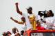 MIAMI, FL - JUNE 25: Dwyane Wade of the Miami Heat looks on during a celebration parade for the 2012 NBA Champion Miami Heat on June 25, 2012 in Miami, Florida. (Photo by Sarah Glenn/Getty Images)