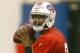 ORCHARD PARK, NY - MAY 10: EJ Manuel #3 of the Buffalo Bills readies to pass during the Buffalo Bills rookie camp on May 10, 2013 in Orchard Park, New York. Manuel was Buffalo's first round draft pick in 2013. (Photo by Rick Stewart/Getty Images)