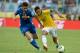 SALVADOR, BRAZIL - JUNE 22: Neymar of Brazil holds off Christian Maggio of Italy during the FIFA Confederations Cup Brazil 2013 Group A match between Italy and Brazil at Estadio Octavio Mangabeira (Arena Fonte Nova Salvador) on June 22, 2013 in Salvador, Brazil. (Photo by Claudio Villa/Getty Images)